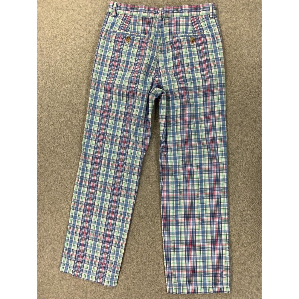 Vineyard Vines100% Cotton Plaid Casual Pants (Boy's Size 18)‎ Blue - Picture 12 of 12